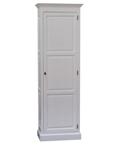 Breton custom-painted narrow cupboard