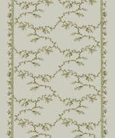Broderie Vignes velvet - Green/Lilas