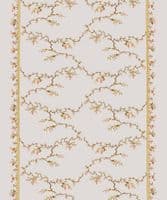 Broderie Vignes velvet  - Natural/Coral