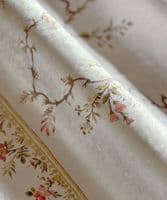 Broderie Vignes velvet  - Natural/Coral