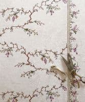 Broderie Vignes velvet  - Pearl/Multi