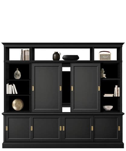 Cache-Cache hidden TV media wall bookcase