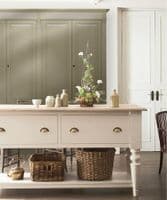 Chef's Kitchen custom-painted kitchen island /prep table