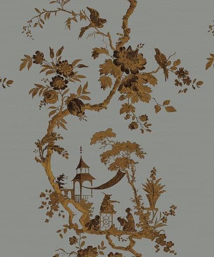 Chinoiserie Grande - Bleu Boudoir/Gold