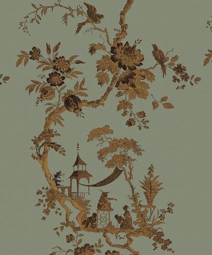 Chinoiserie Grande  - Celadon/Gold
