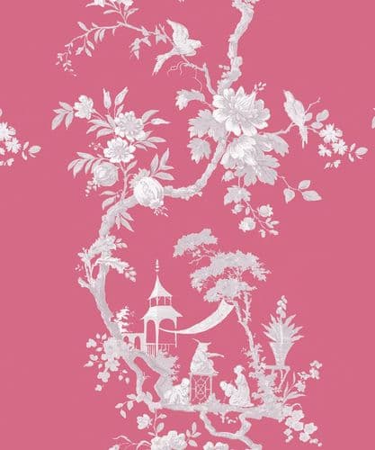 Chinoiserie Grande/French Red linen mix