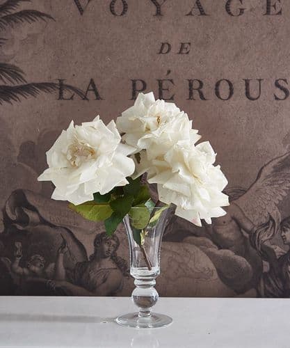Classic rose posy in glass - SOLD