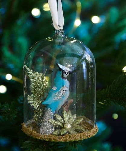 Cody Foster Collectables crested bluebird globe decoration