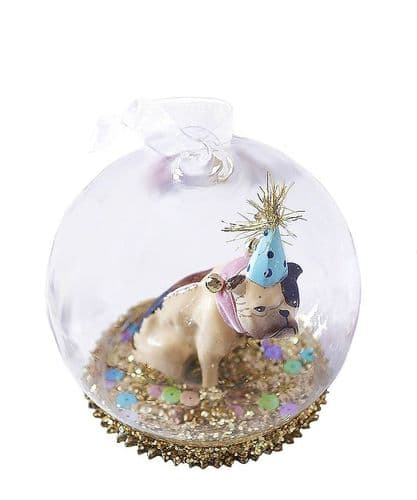 Cody Foster collectables Party Bulldog globe decoration