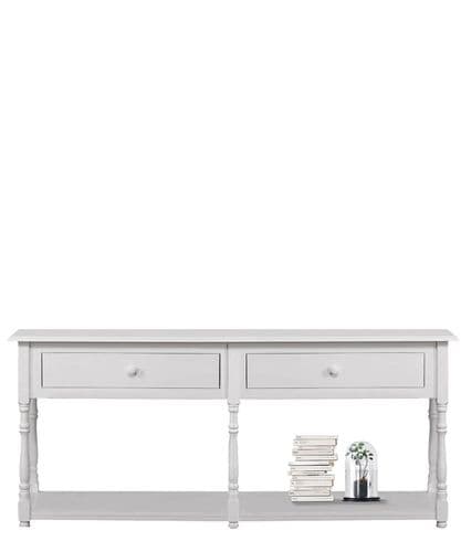 Custom-painted Breton double console table