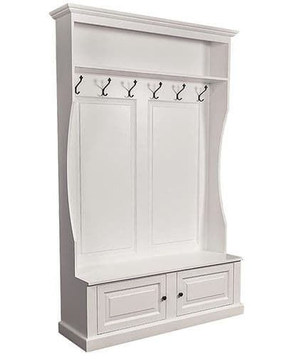 Custom-painted Breton panelled hall stand