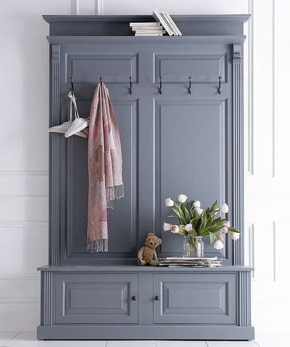 Custom-painted French Empire panelled hall stand