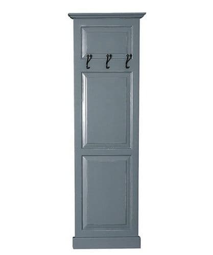 Custom-painted narrow panelled hall stand
