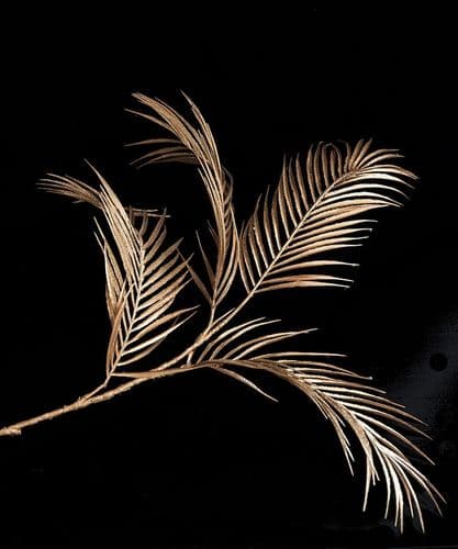 Decorative gold fern stem