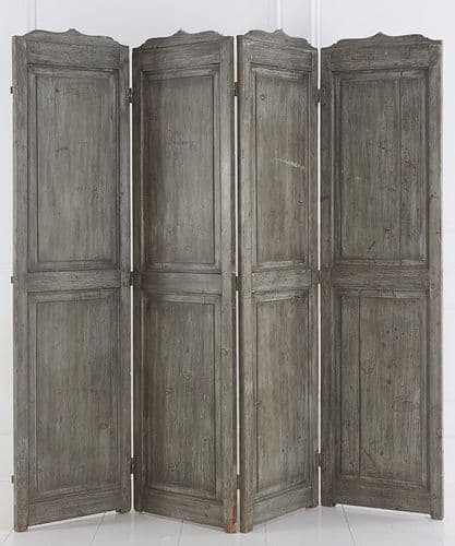 Distressed grey wooden screen/room divider