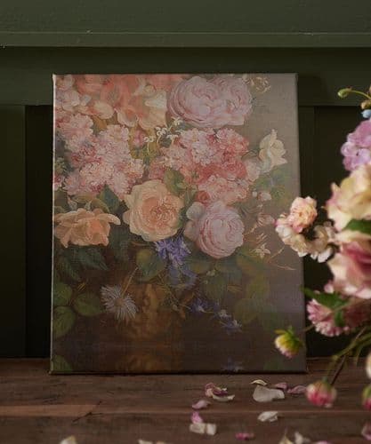 Floral still life detail - faux oil on canvas