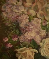 Floral still life - oil on board - SOLD
