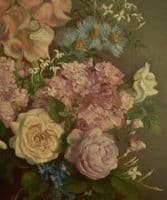 Floral still life - oil on board - SOLD