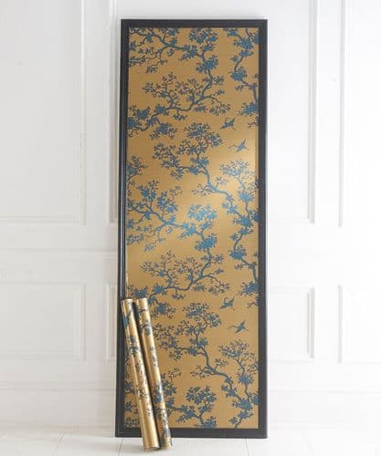 Florence Broadhurst framed Cranes wallpaper panel & wallpaper