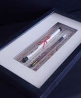 Framed Chinese calligraphy brushes