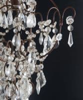 French crystal beaded chandelier - SOLD