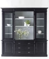 French Empire display dresser with drawers - wood or glazed doors