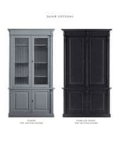 French Empire dressers - wood or glazed doors