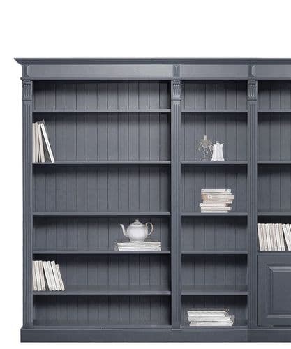 French Empire fitted-look modular bookcases - custom-painted