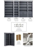 French Empire fitted-look modular bookcases