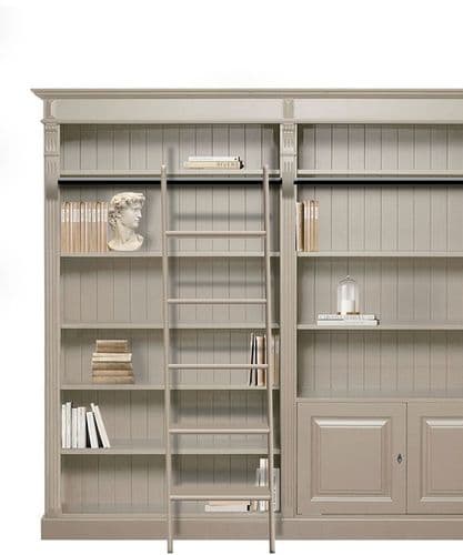 French Empire fitted-look modular bookcases