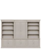 Custom French Empire Large Hidden TV media Wall | Solid Wood