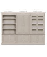 French Empire modular top & base bibliotheque library ladder bookcases