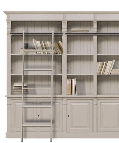 French Empire modular top & base bibliotheque library ladder bookcases