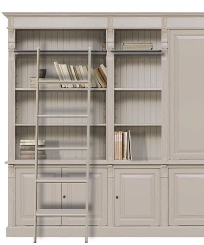 French Empire modular top & base bibliotheque library ladder bookcases