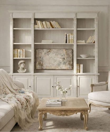 Custom French Empire TV Cabinet & Display Dresser | Solid Wood