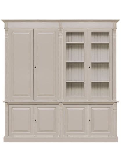 French Empire two-part dressers - wood or glazed doors