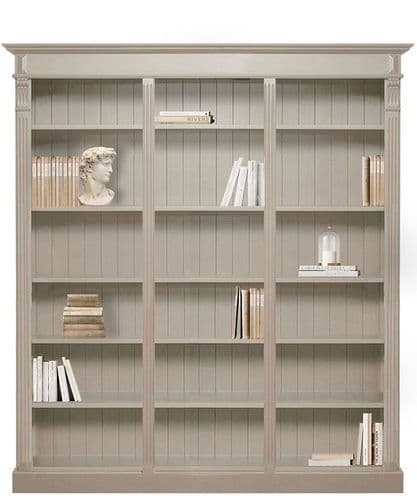 French Empire wide bookcase