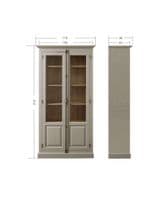 French Espagnolette bookcase cabinets