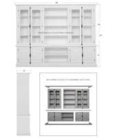 French Espagnolette Media Wall | Modular French Style TV Unit/bookcase/display