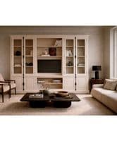 French Espagnolette Media Wall | Modular French Style TV Unit/bookcase/display