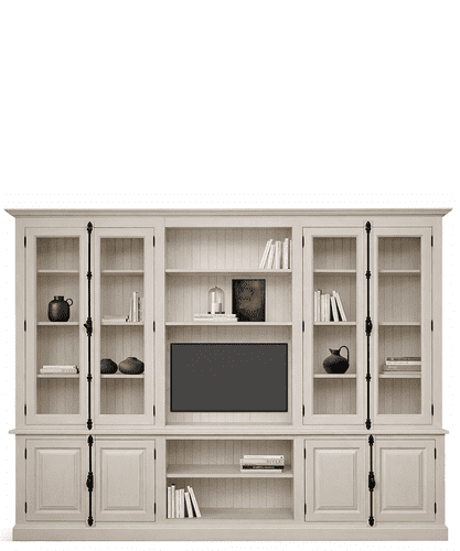 French Espagnolette Media Wall /Bookcase