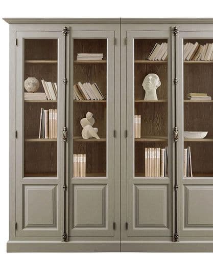 French Espagnolette modular bookcase cabinets