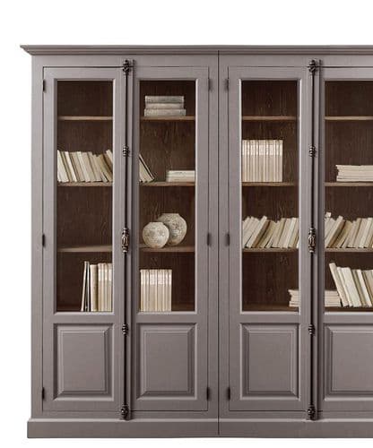 French Espagnolette modular cabinet bookcases - custom-painted