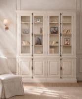 French Espagnolette top & base bookcase cabinets