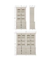 French Espagnolette top & base bookcase cabinets
