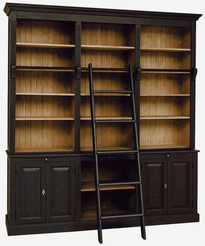 French Manoir Grande library ladder bookcase