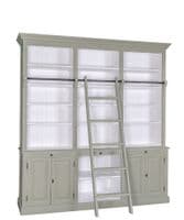 French Manoir Grande library ladder bookcase