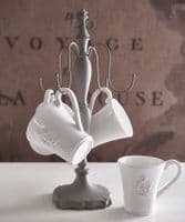 French mug tree with four mugs - SOLD