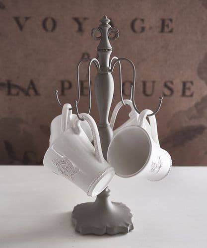 French mug tree with four mugs - SOLD