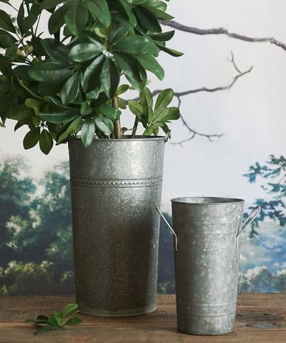Galvanized florists flower vases - SOLD